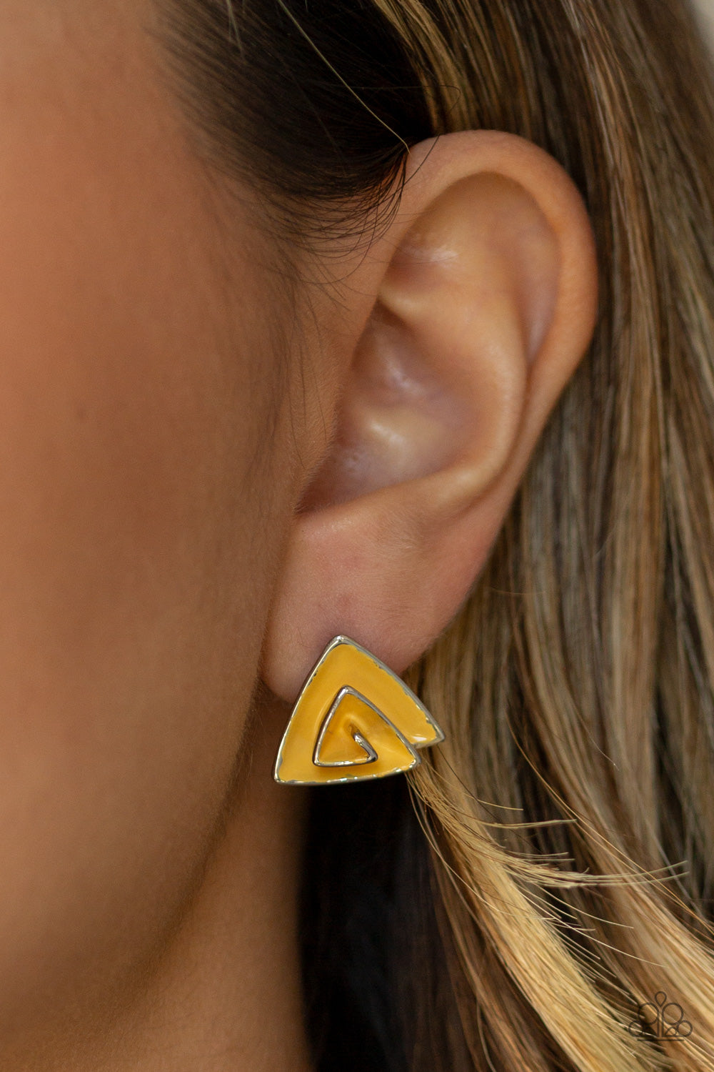 Paparazzi Accessories-On Blast Yellow Earrings