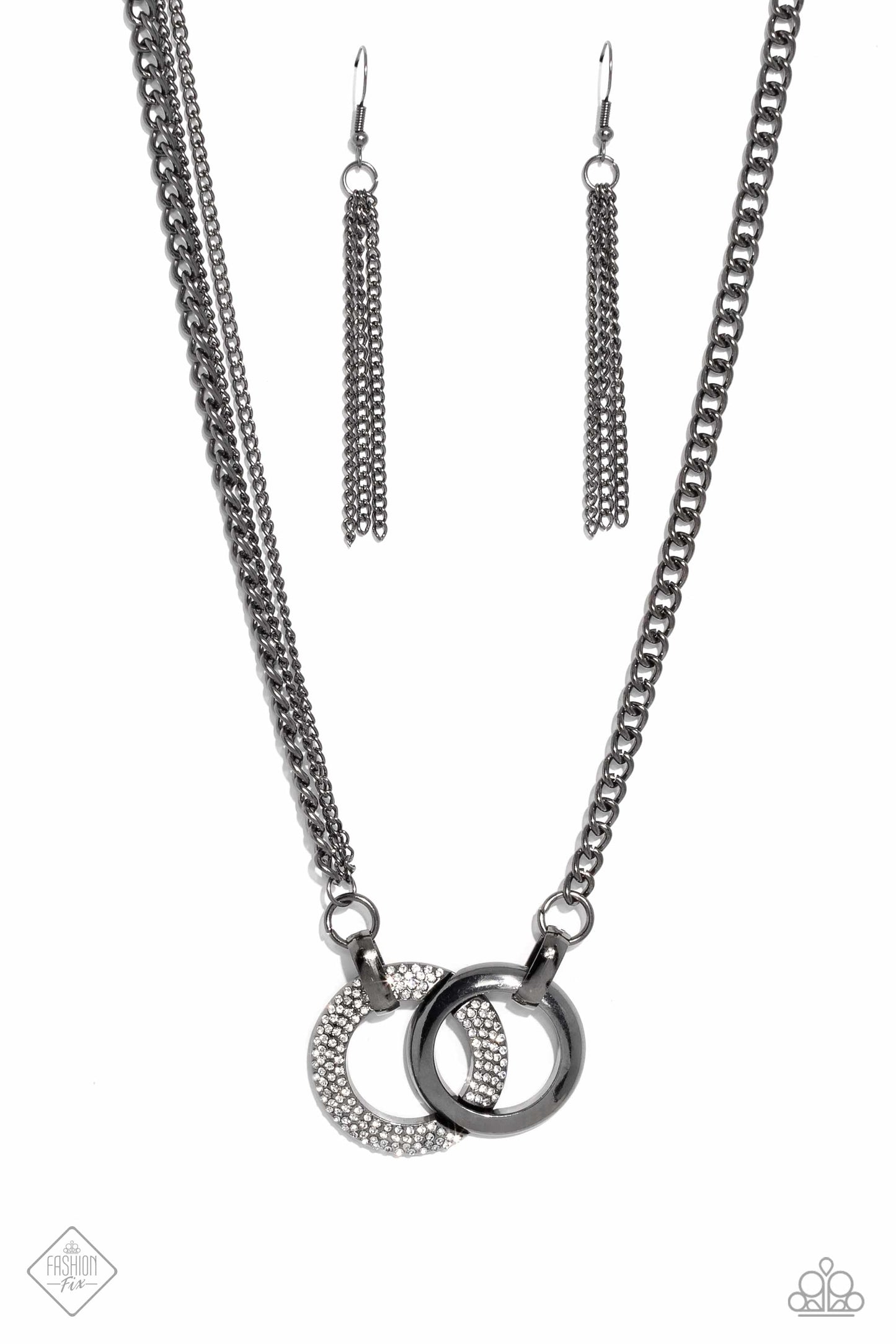 Paparazzi Accessories-Phenomenal Powerhouse Feb's 2023 Black Necklace Set