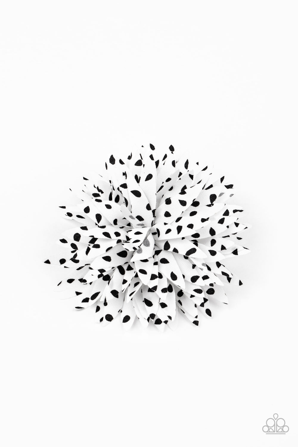 Paparazzi Accessories-Polka Panache White Hair Clip