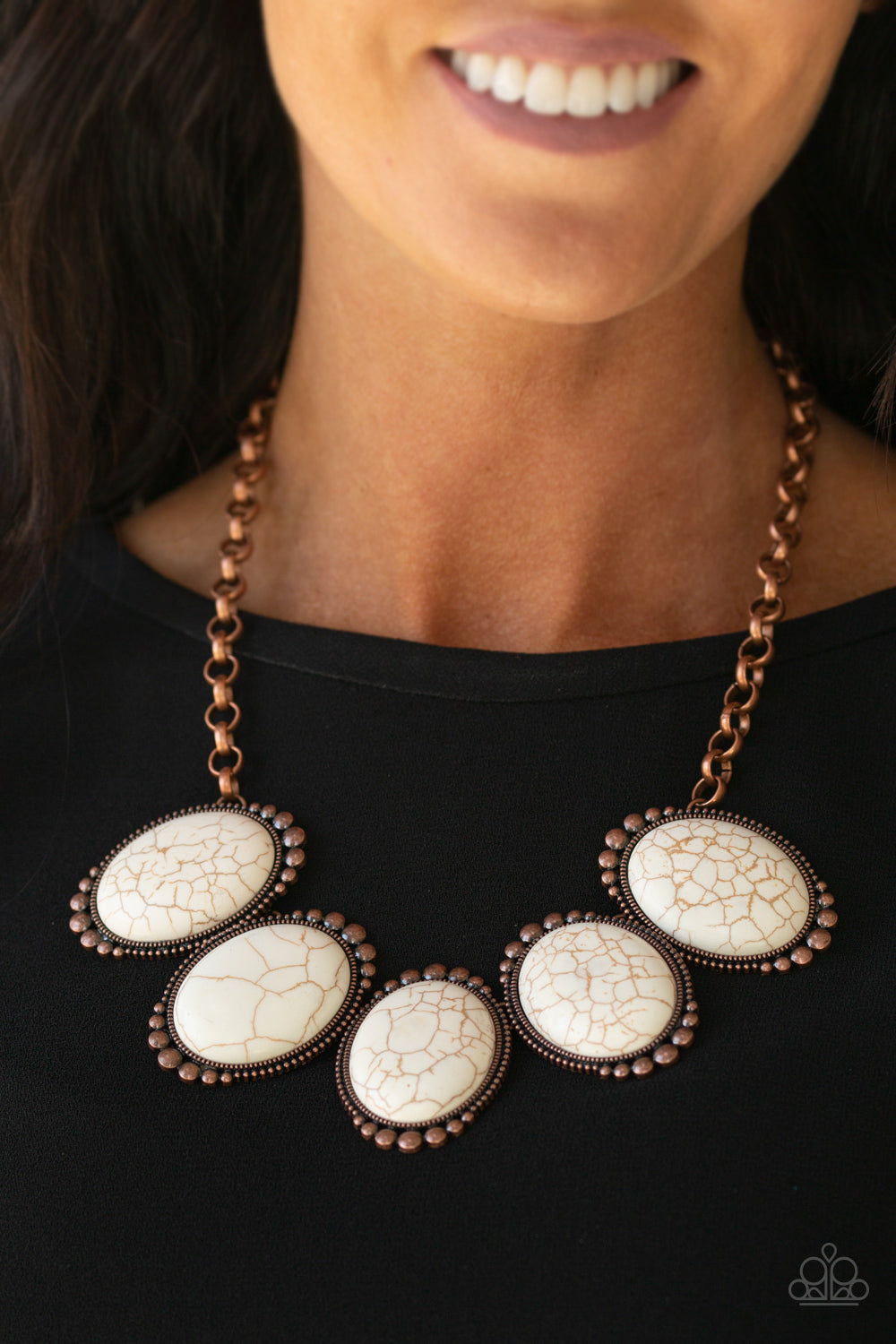 Paparazzi Accessories-Prairie Goddess Copper Necklace Set