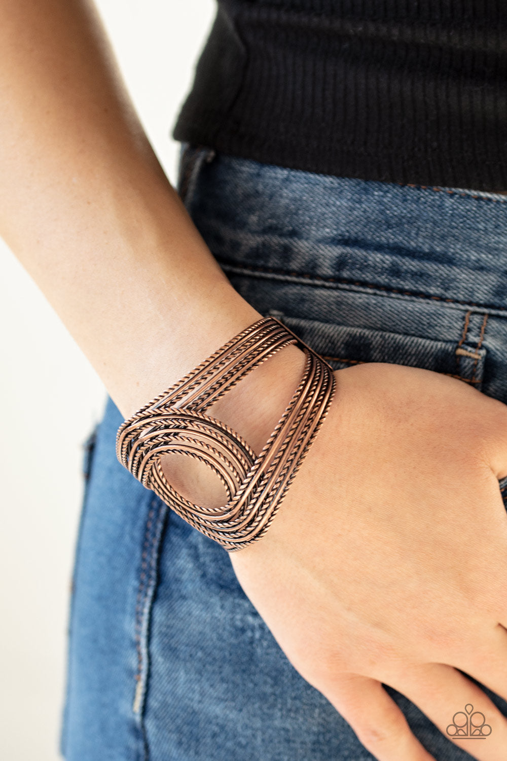 Paparazzi Accessories- Rustic Coils Copper Bracelet