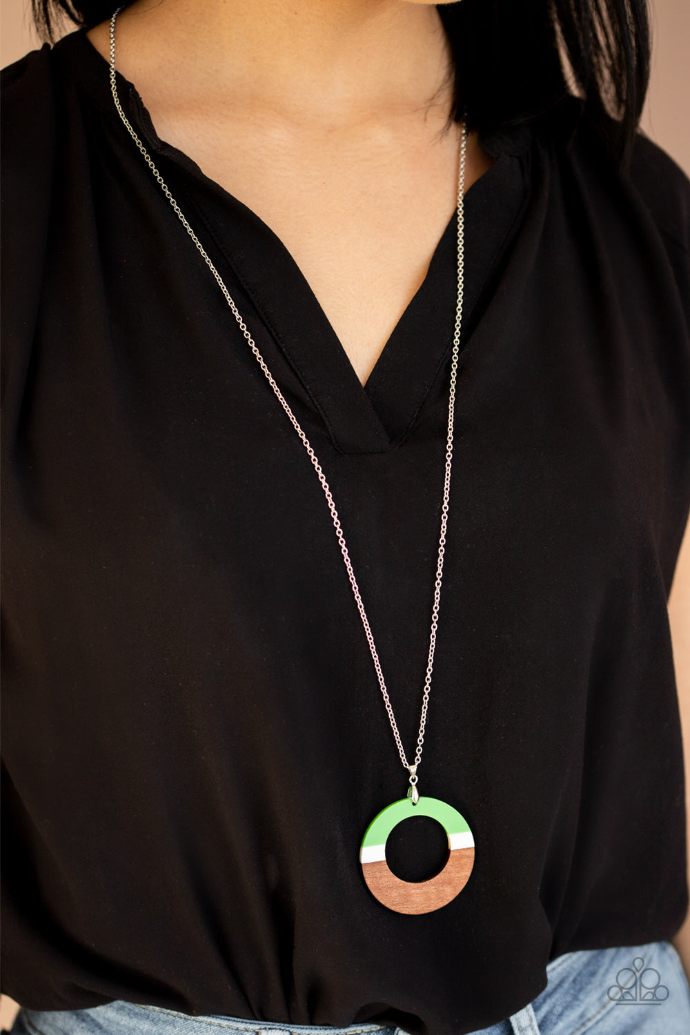 Paparazzi Accessories-Sail Into The Sunset Green Necklace