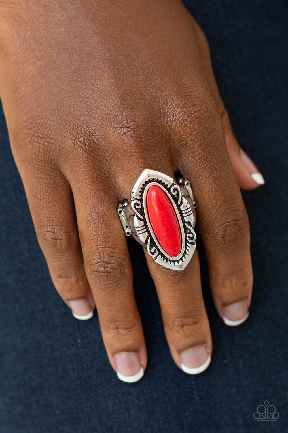 Paparazzi Accessories-Santa Fe Serenity Red Ring