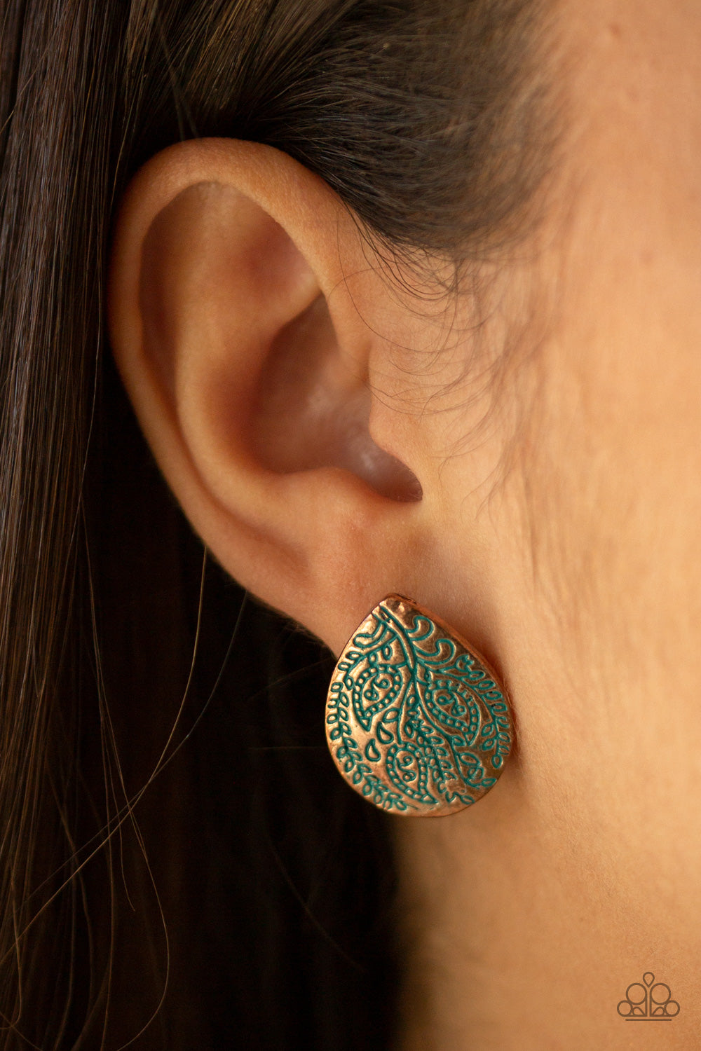 Paparazzi Accessories-Seasonal Bliss Copper Earrings