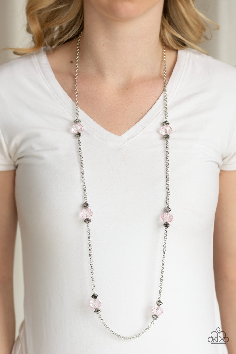 Paparazzi Accessories-Season of Sparkle Pink Necklace Set