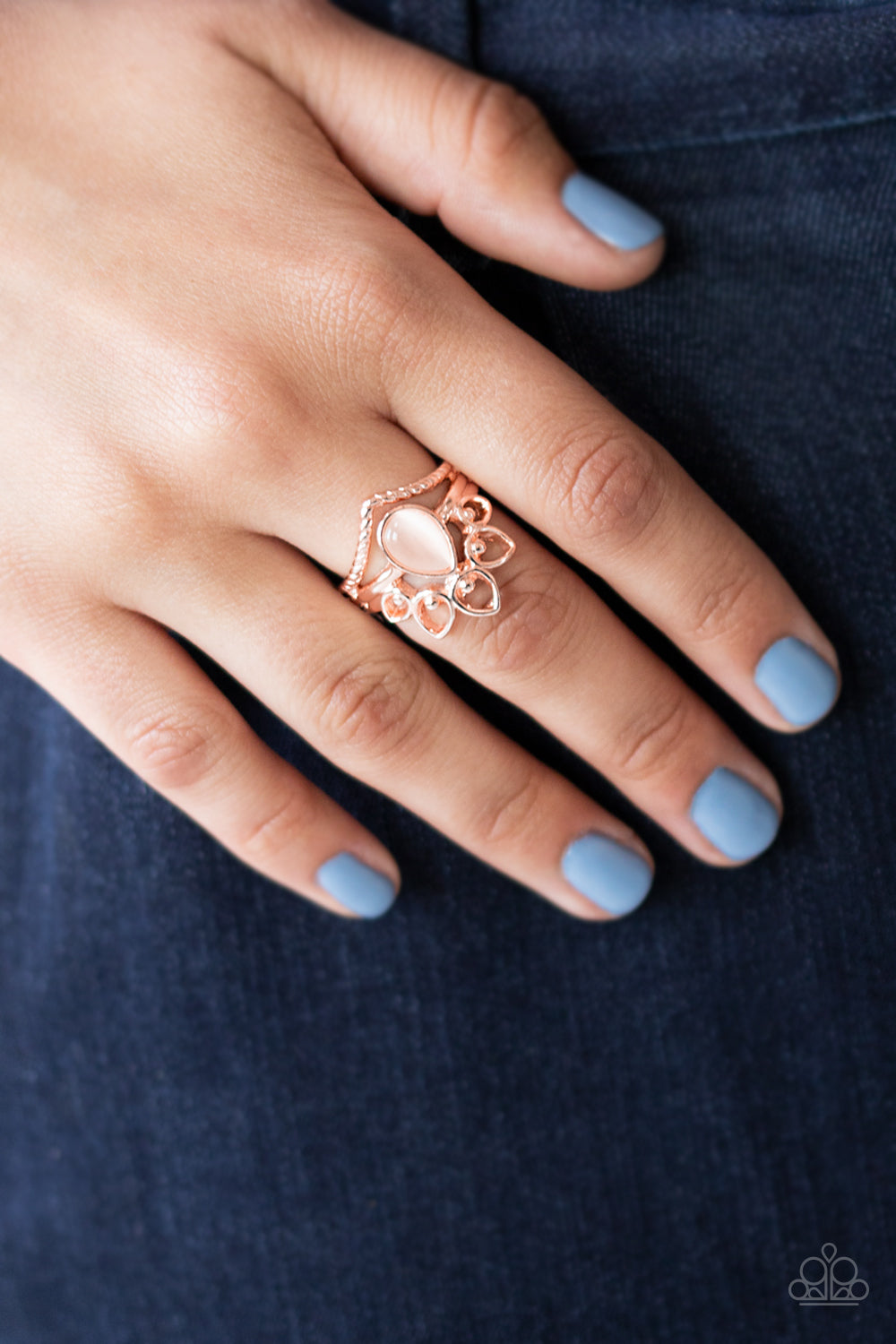 Paparazzi Accessories-Serene Scene Rose Gold Ring