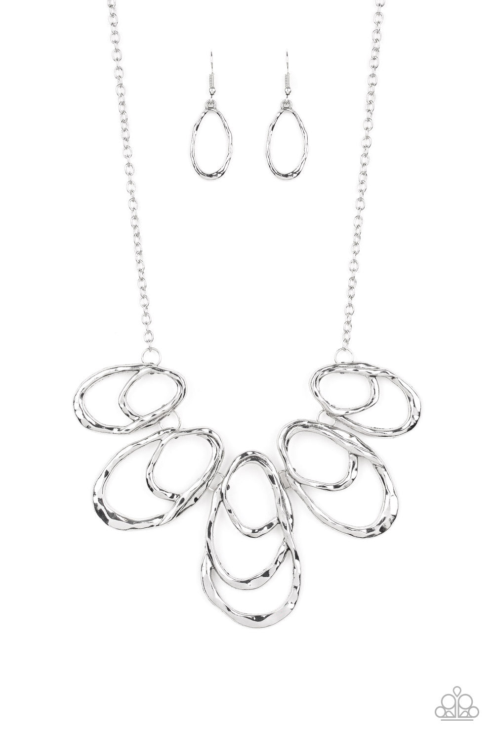 Paparazzi Accessories-Terra Storm Silver Necklace Set