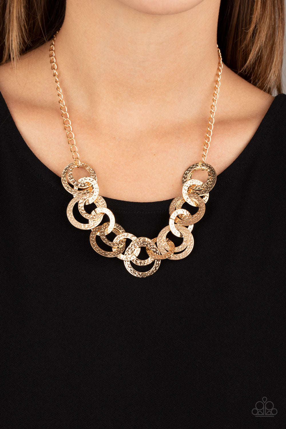 Paparazzi Accessories-Treasure Tease Gold Necklace Set