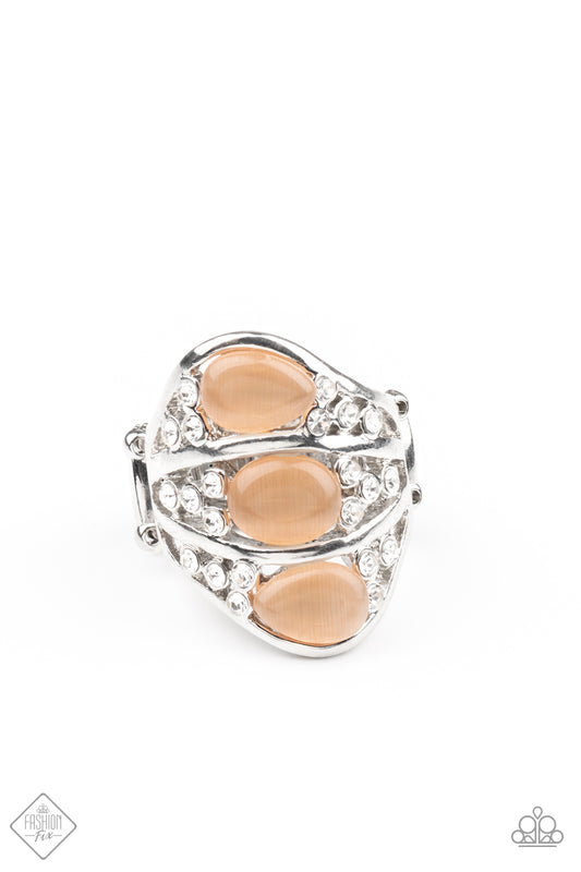 Paparazzi Accessories-Underrated Shimmer Orange Stacked Ring