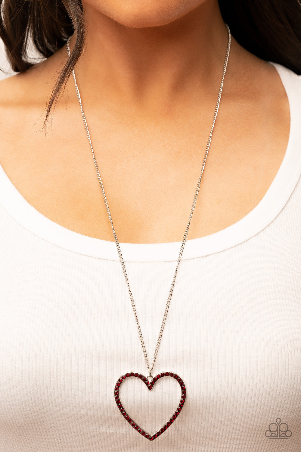 Paparazzi Accessories-Va-Va-VALENTINE Red Fiery Rhinestone Necklace Set