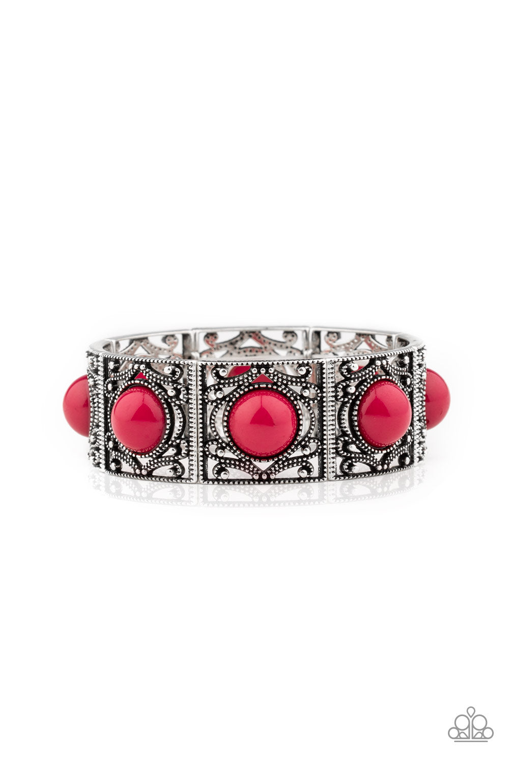 Paparazzi Accessories-Victorian Dream Pink Filigree Bracelet
