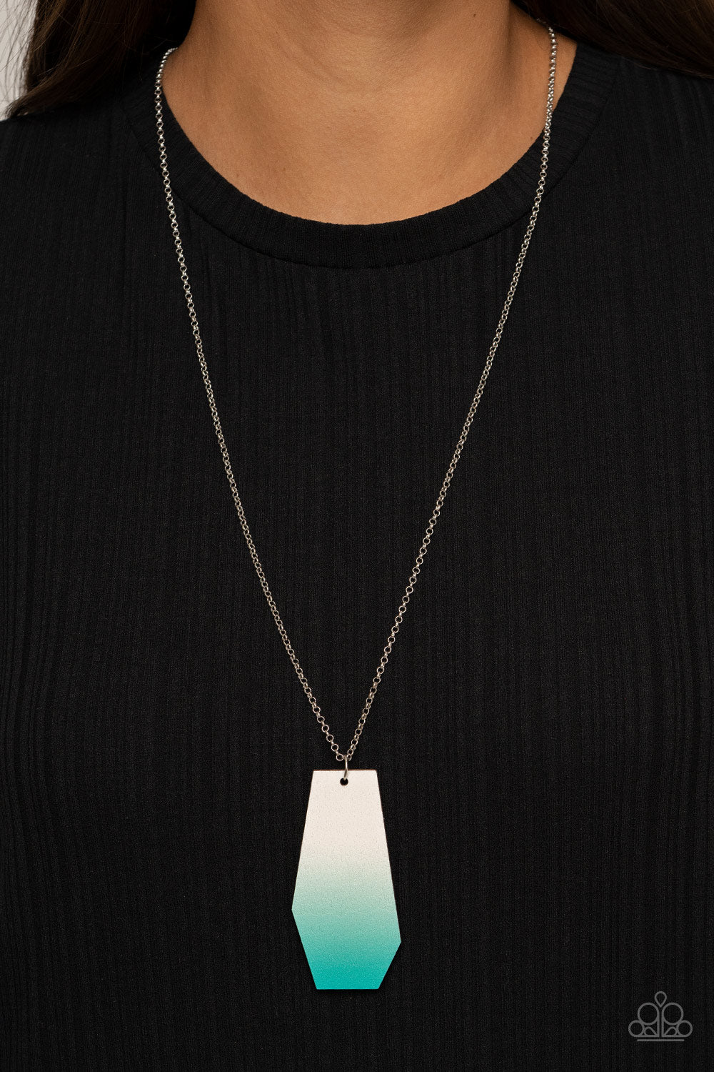 Paparazzi Accessories-Watercolor Skies Blue Ombre' Necklace Set