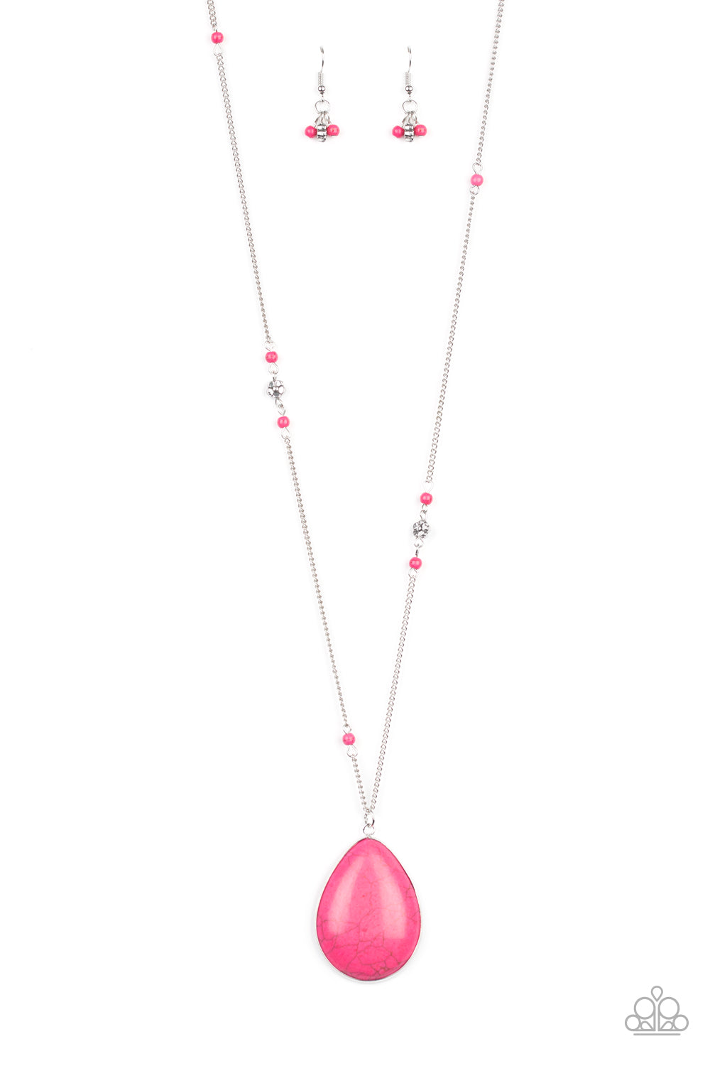 Paparazzi Accessories-Desert Meadow Pink Necklace Set