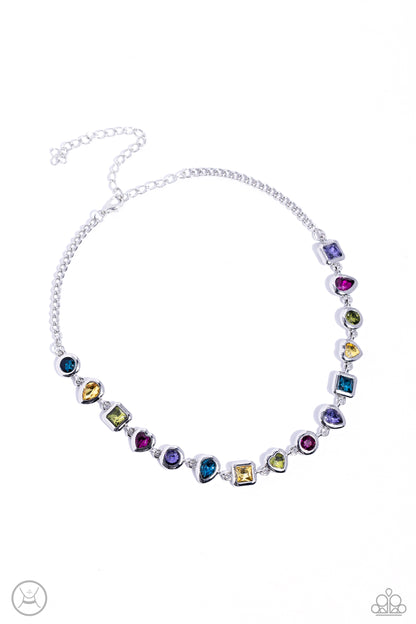 Paparazzi Accessories-Abstract Admirer Multi Color/Charm Necklace Set