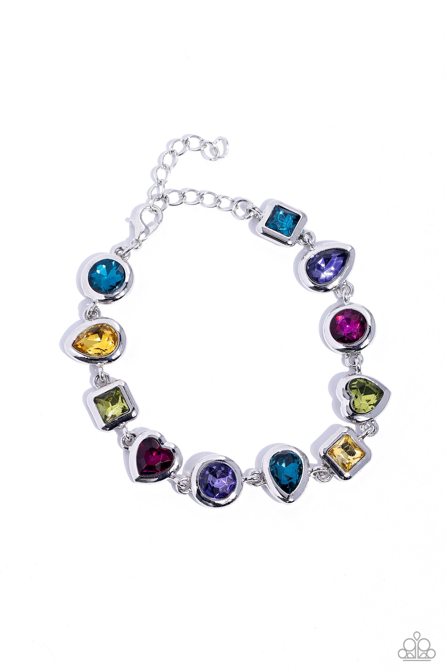 Paparazzi Accessories-Actively Abstract Multi Color/Shape LOTP Bracelet