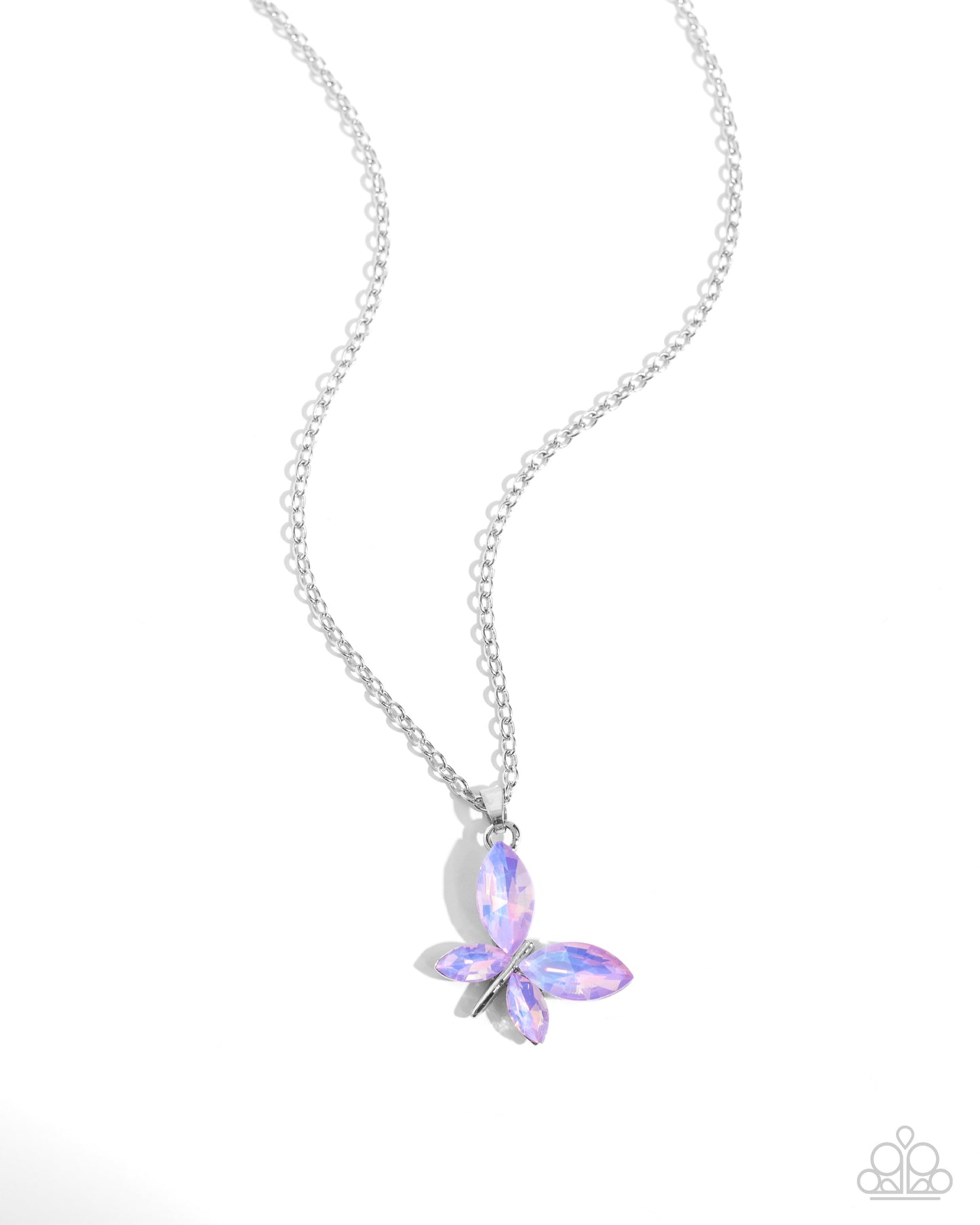 Paparazzi Accessories-Aerial Aria Purple Elegant Butterfly Necklace Set