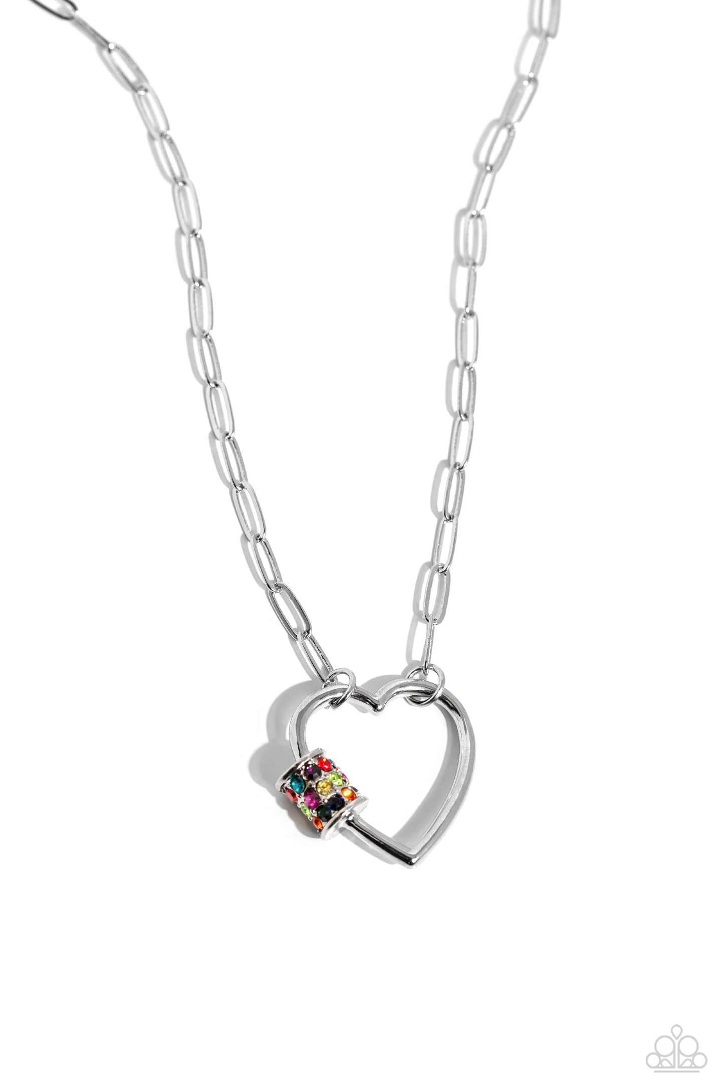 Paparazzi Accessories-Affectionate Attitude Multicolored Heart Necklace Set