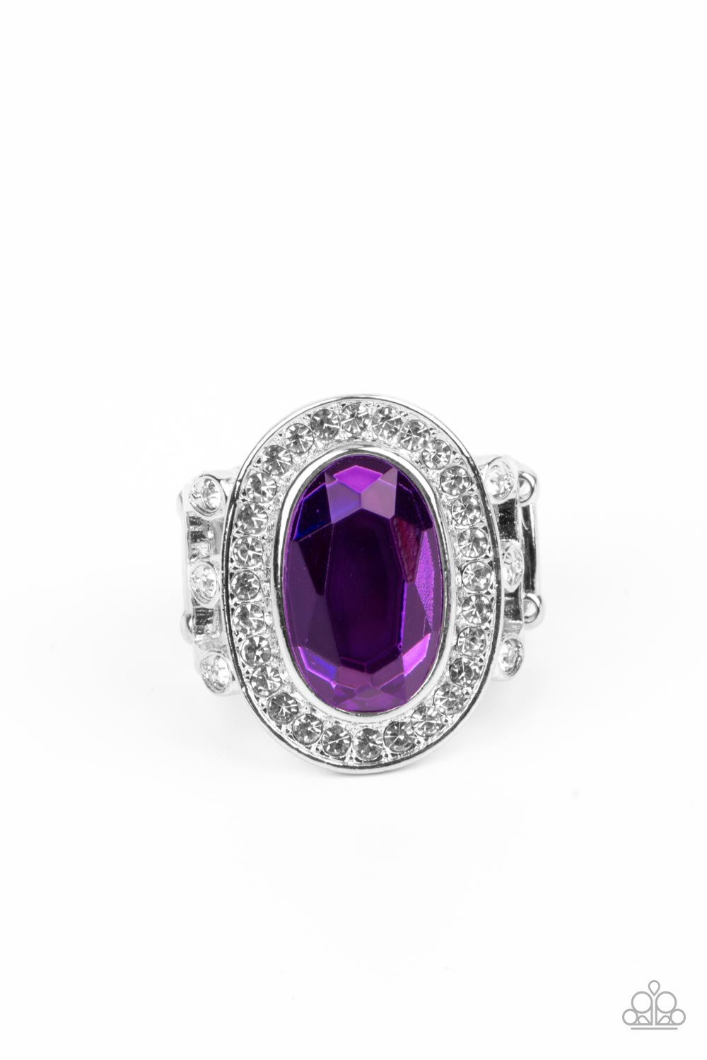 Paparazzi Accessories-Always OVAL-achieving Purple Oversize Gem Ring