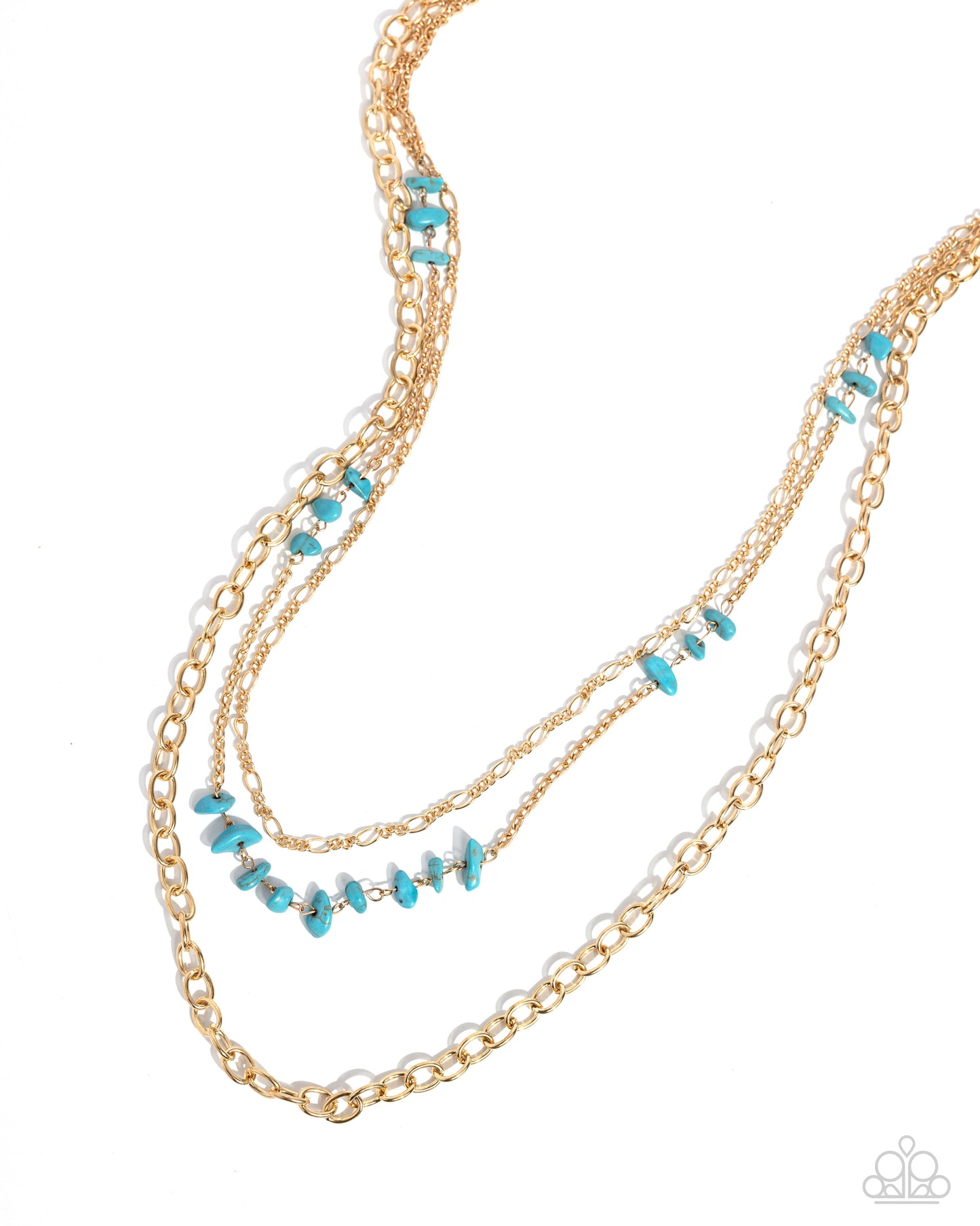 Paparazzi Accessories-Artisanal Abundance Gold Trio Chain Necklace Set