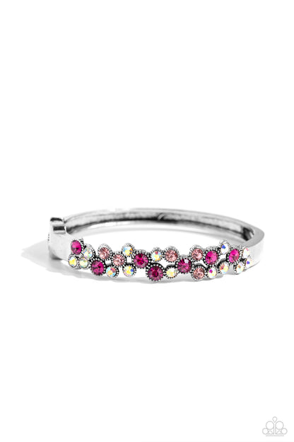 Paparazzi Accessories-Big City Bling Pink Iridescent Bracelet