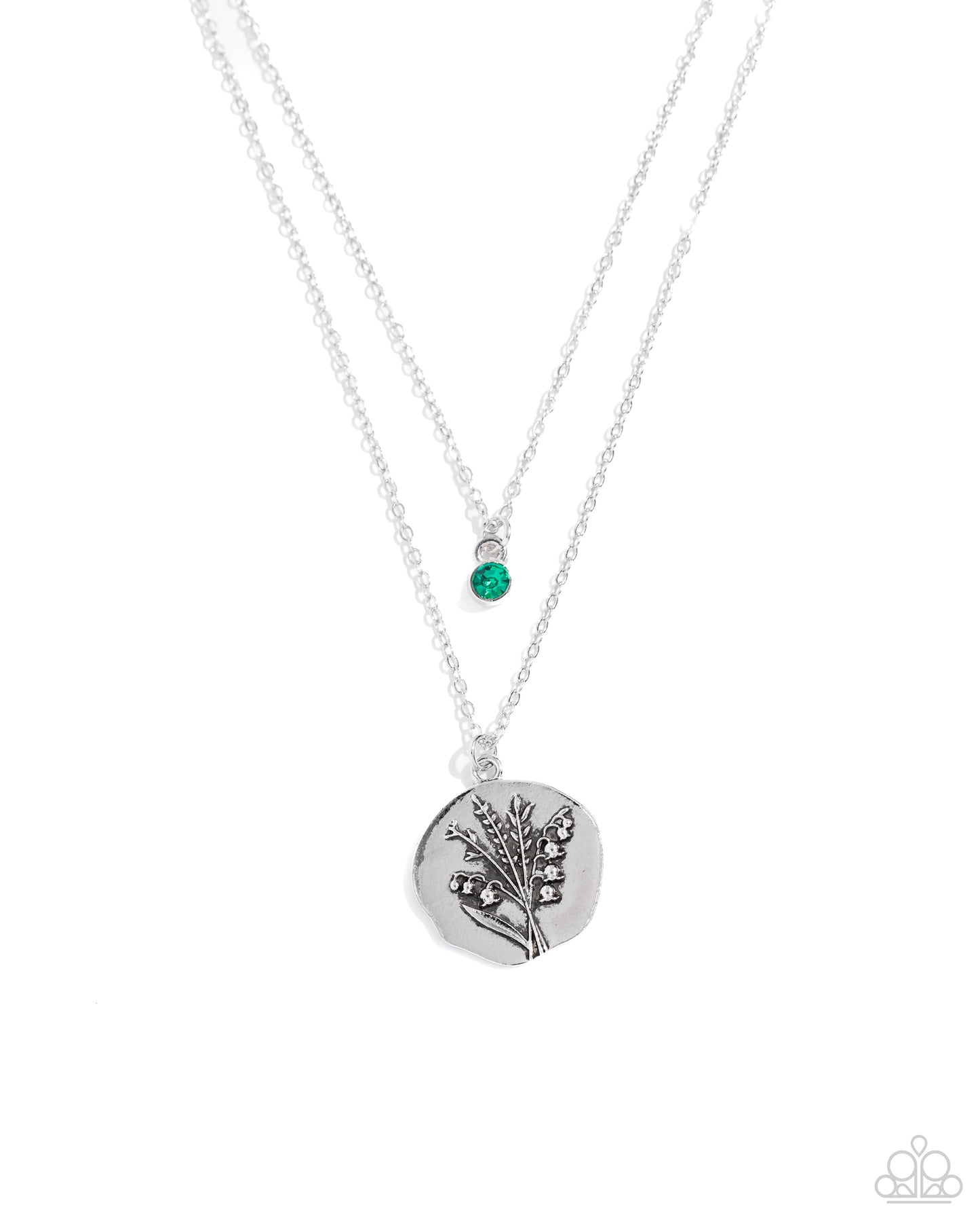 Paparazzi Accessories-Birthstone Beauty Green Inspirational Necklace Set