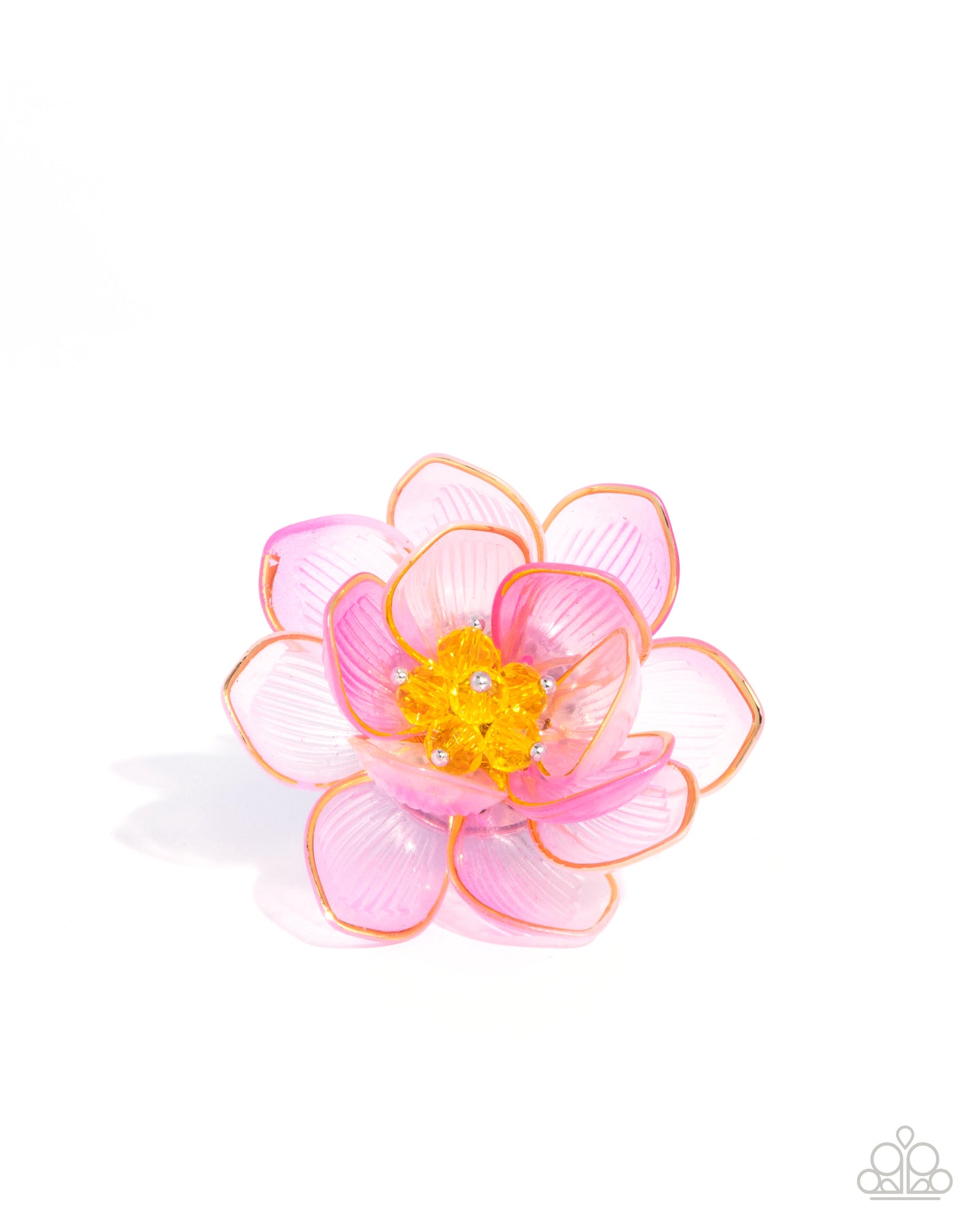 Paparazzi Accessories-Blatant Bloom Pink 3-D Floral Motif Ring