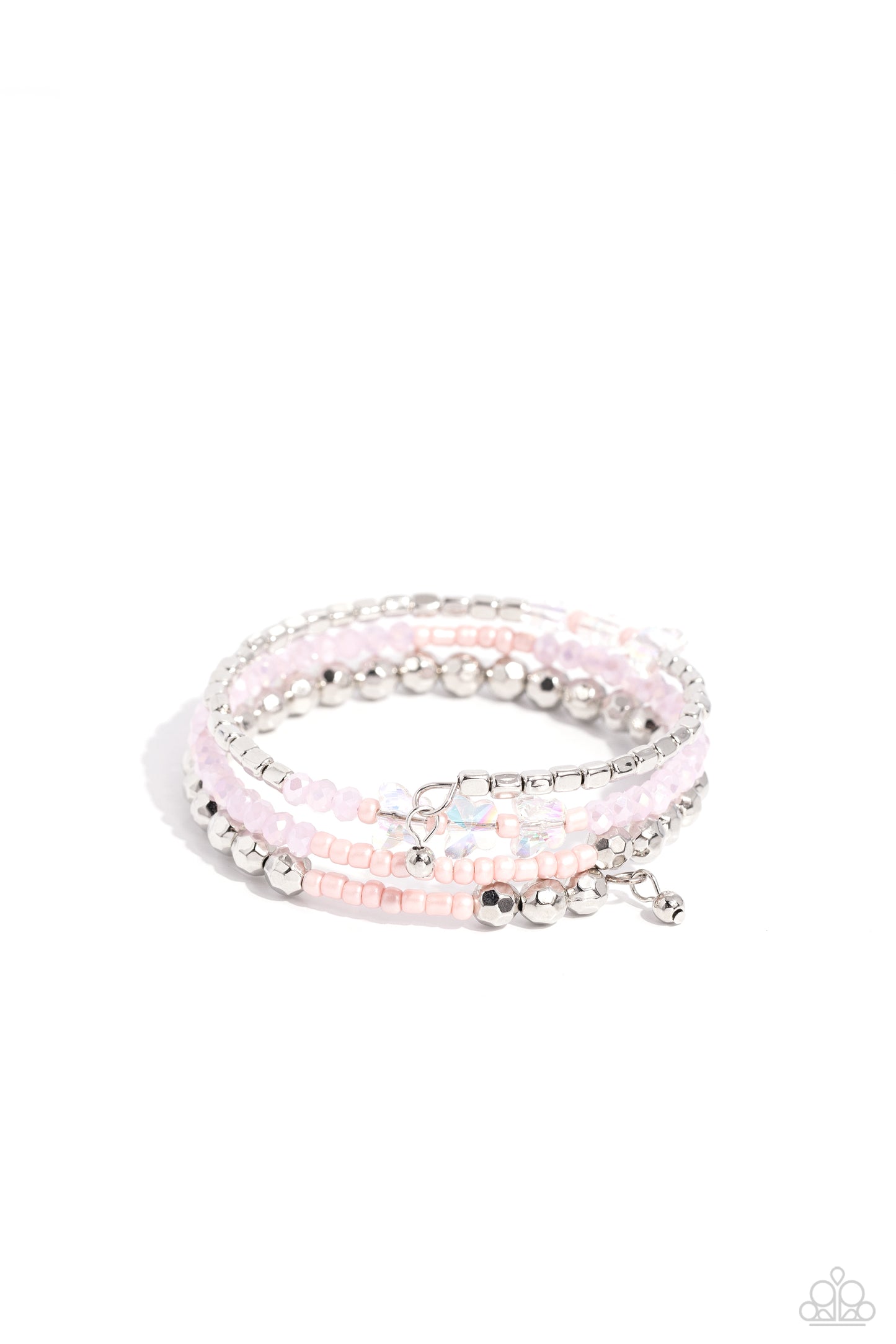 Paparazzi Accessories-Boundless Behavior Pink Butterfly Bead Bracelet