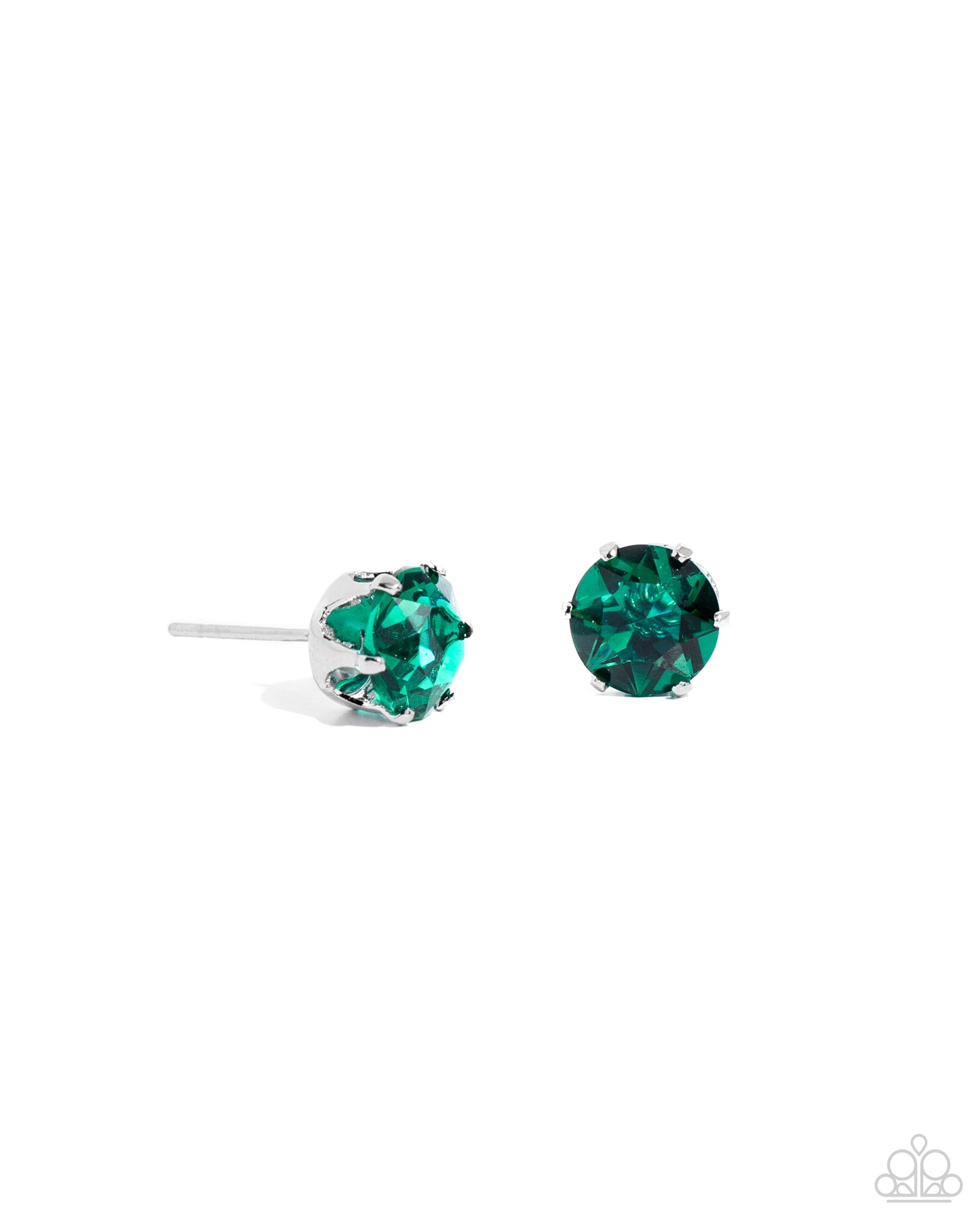 Paparazzi Accessories-Breathtaking Birthstone Green Rhinestone Earrings