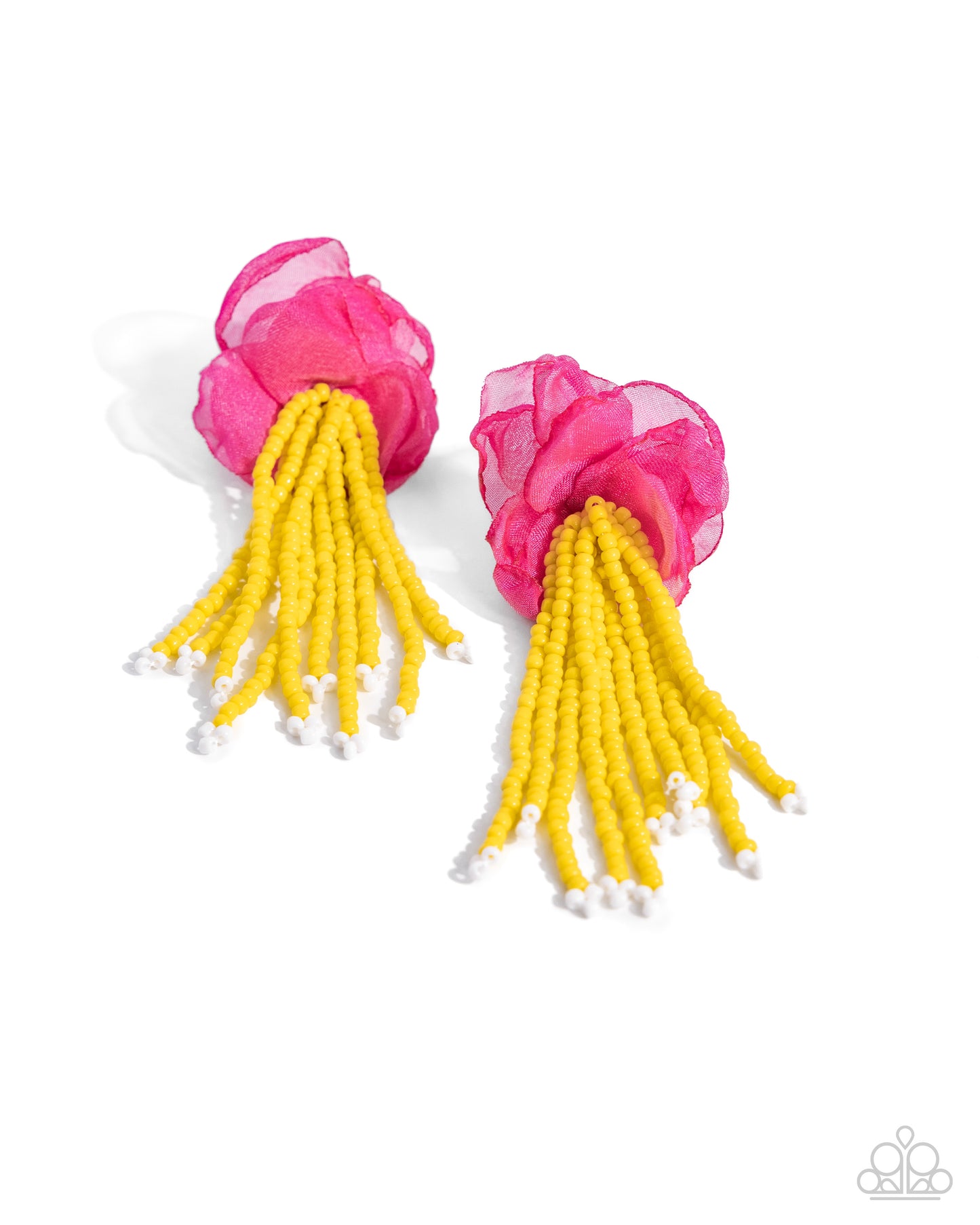 Paparazzi Accessories-Cinderella Charisma Multi Tulle Ribbon Earrings