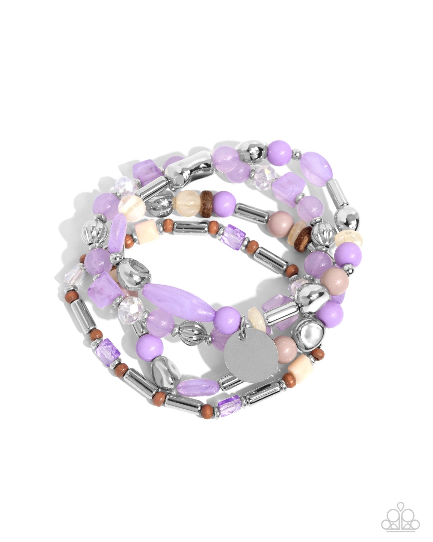 Paparazzi Accessories-Cloudy Chic Purple Mushroom Bead Bracelet