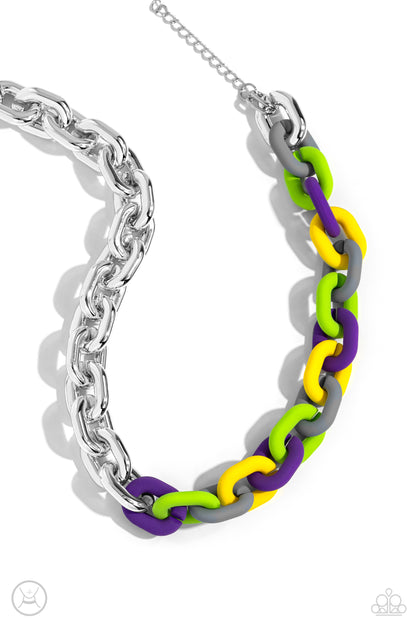 Paparazzi Accessories-Contrasting Couture Colored Link Necklace Set