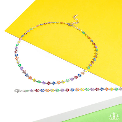 Paparazzi Accessories-Courting Flowers Multi Dainty Petal Bracelet