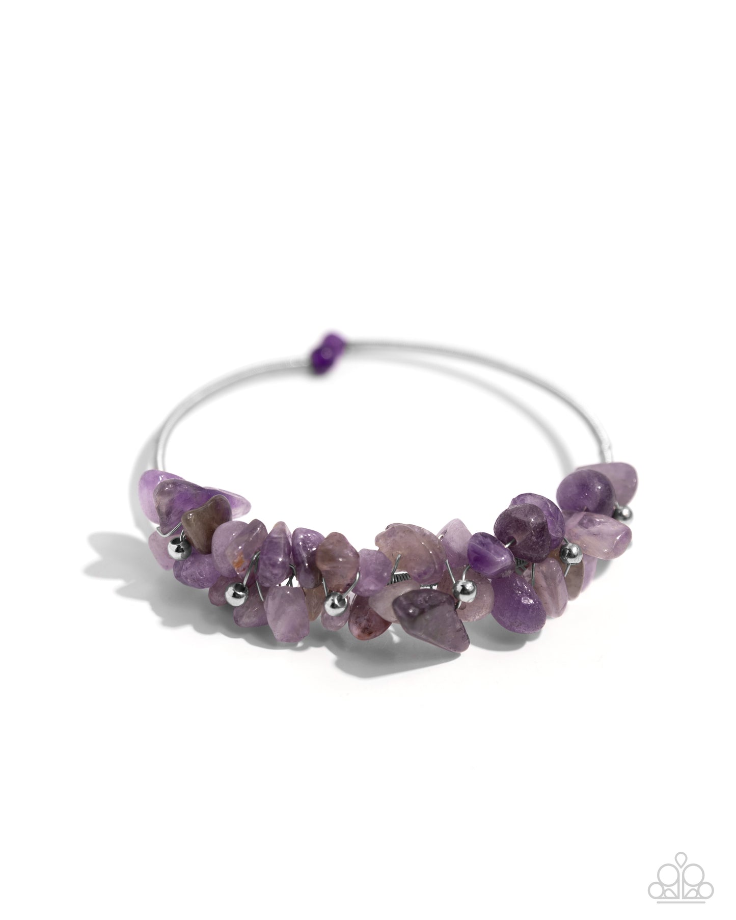 Paparazzi Accessories-Dainty Deconstruction Purple Stone Bead Bracelet