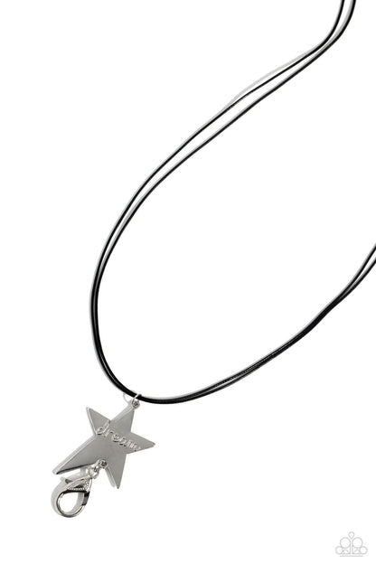 Paparazzi Accessories-Default Dreamer Black Abstract Star Necklace Set