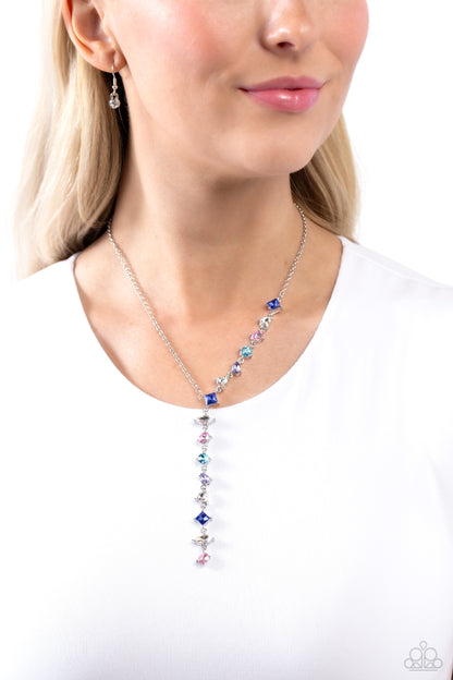 Paparazzi Accessories-Diagonal Daydream Multi Oval Heart Necklace Set