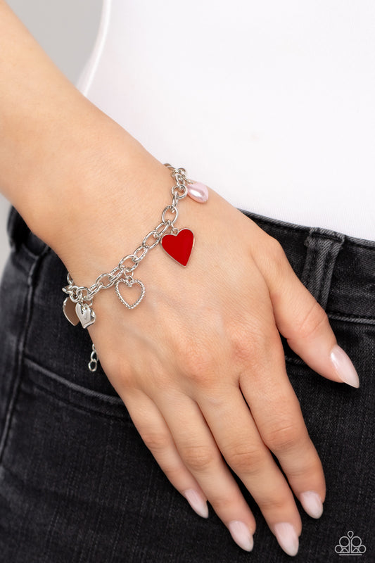 Paparazzi Accessories-Diverse Dalliance Multi Silhouette Heart Bracelet