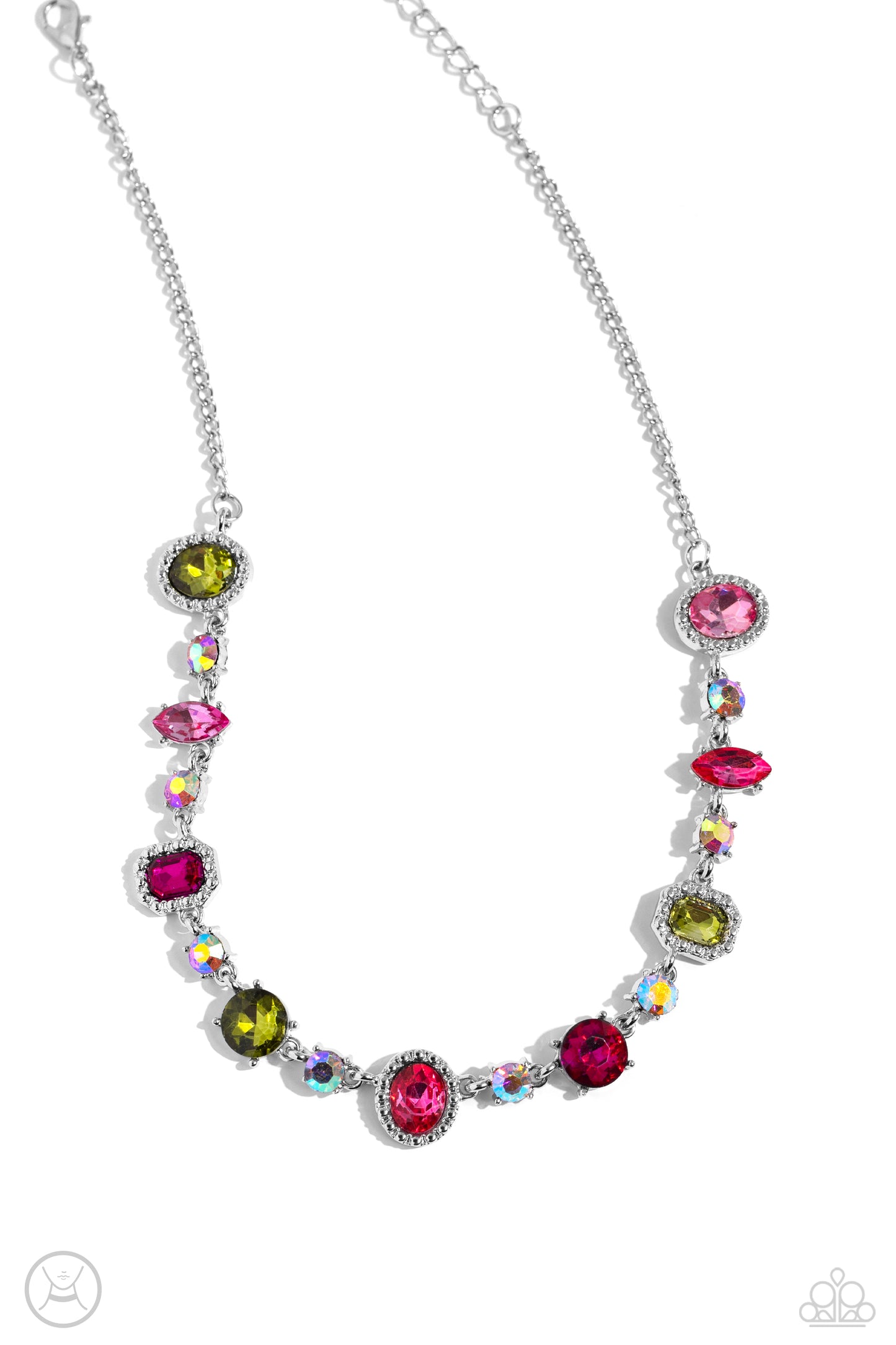Paparazzi Accessories-Dramatic Debut Multi Iridescent Choker Set