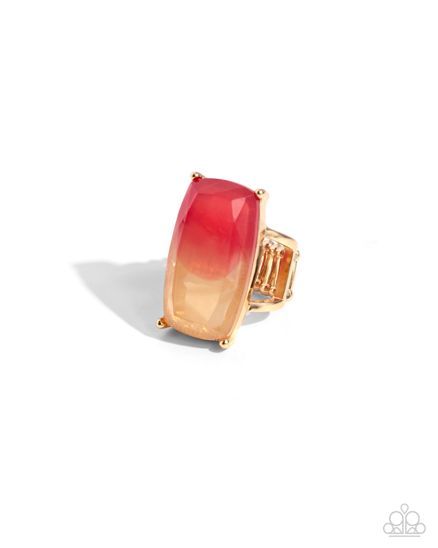 Paparazzi Accessories-Dramatic Duo Pink Peach Centerpiece Ring