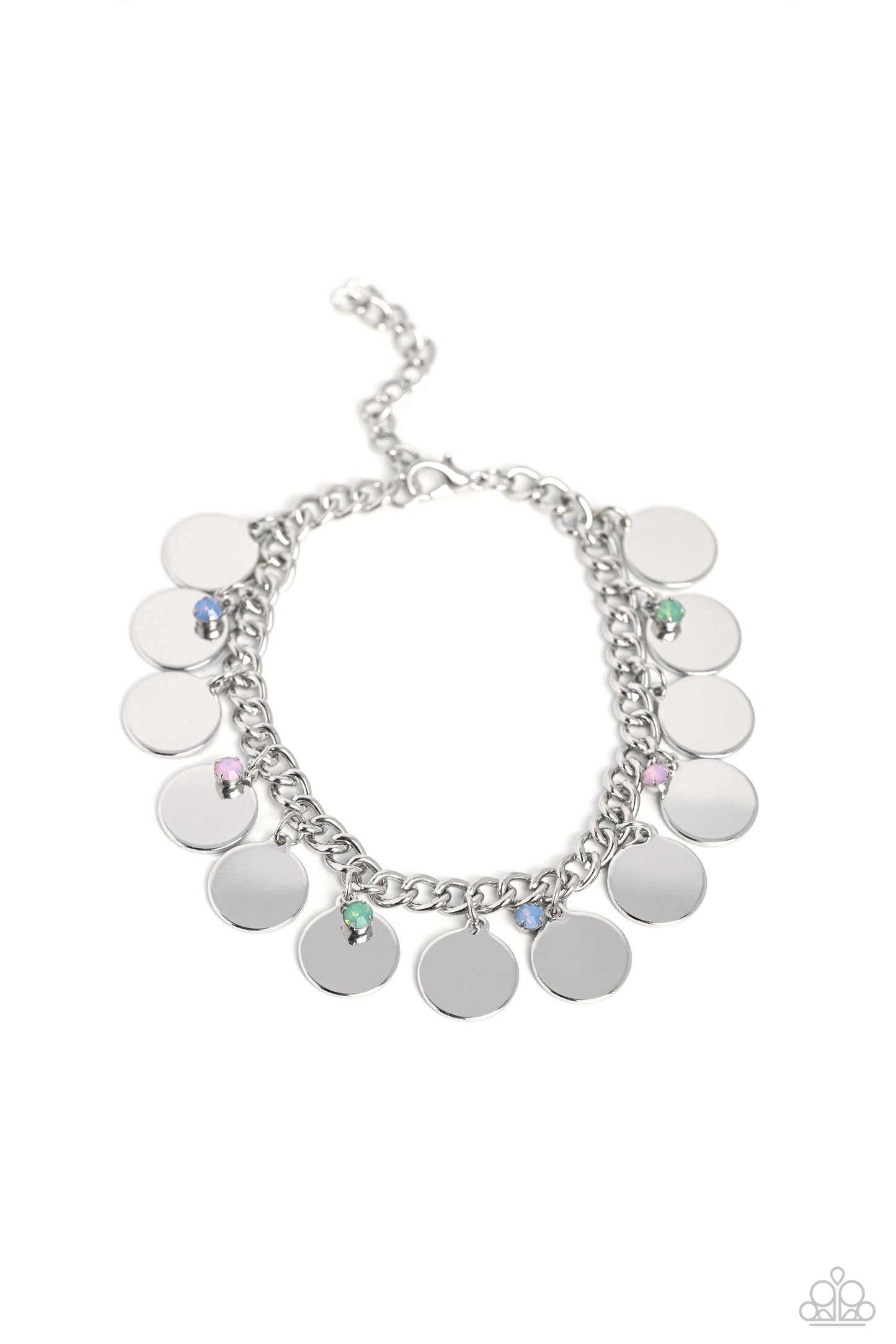 Paparazzi Accessories-Dreamy Discs Multi Dainty Bead Silver Bracelet