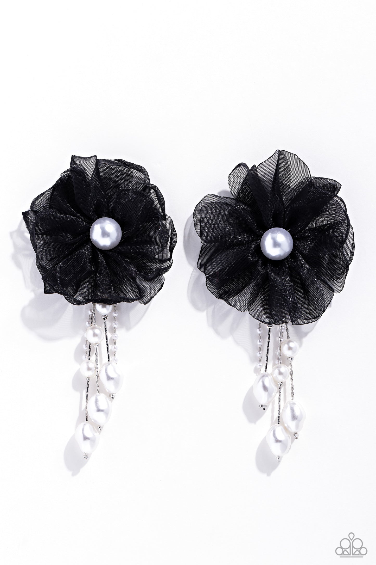Paparazzi Accessories-Dripping In Decadence Black LOTP Pearl Earrings