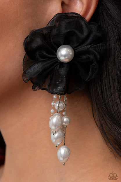 Paparazzi Accessories-Dripping In Decadence Black LOTP Pearl Earrings