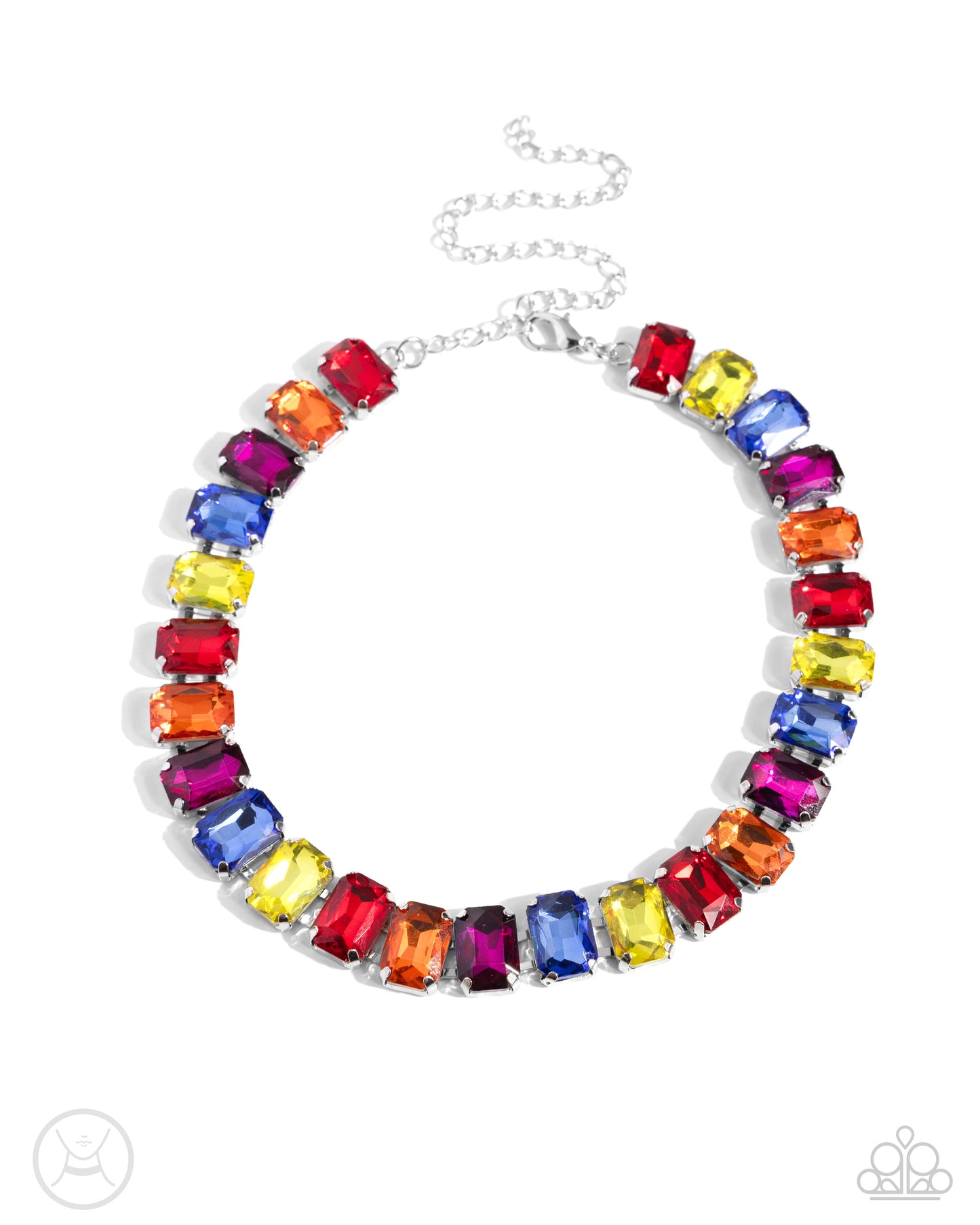 Paparazzi Accessories-Ecstatic Emeralds Multicolored Gems Choker Set