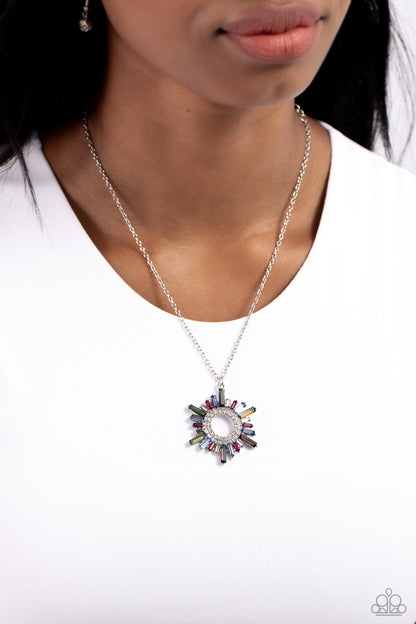 Paparazzi Accessories-Enigmatic Edge Multi Rhinestone Necklace Set