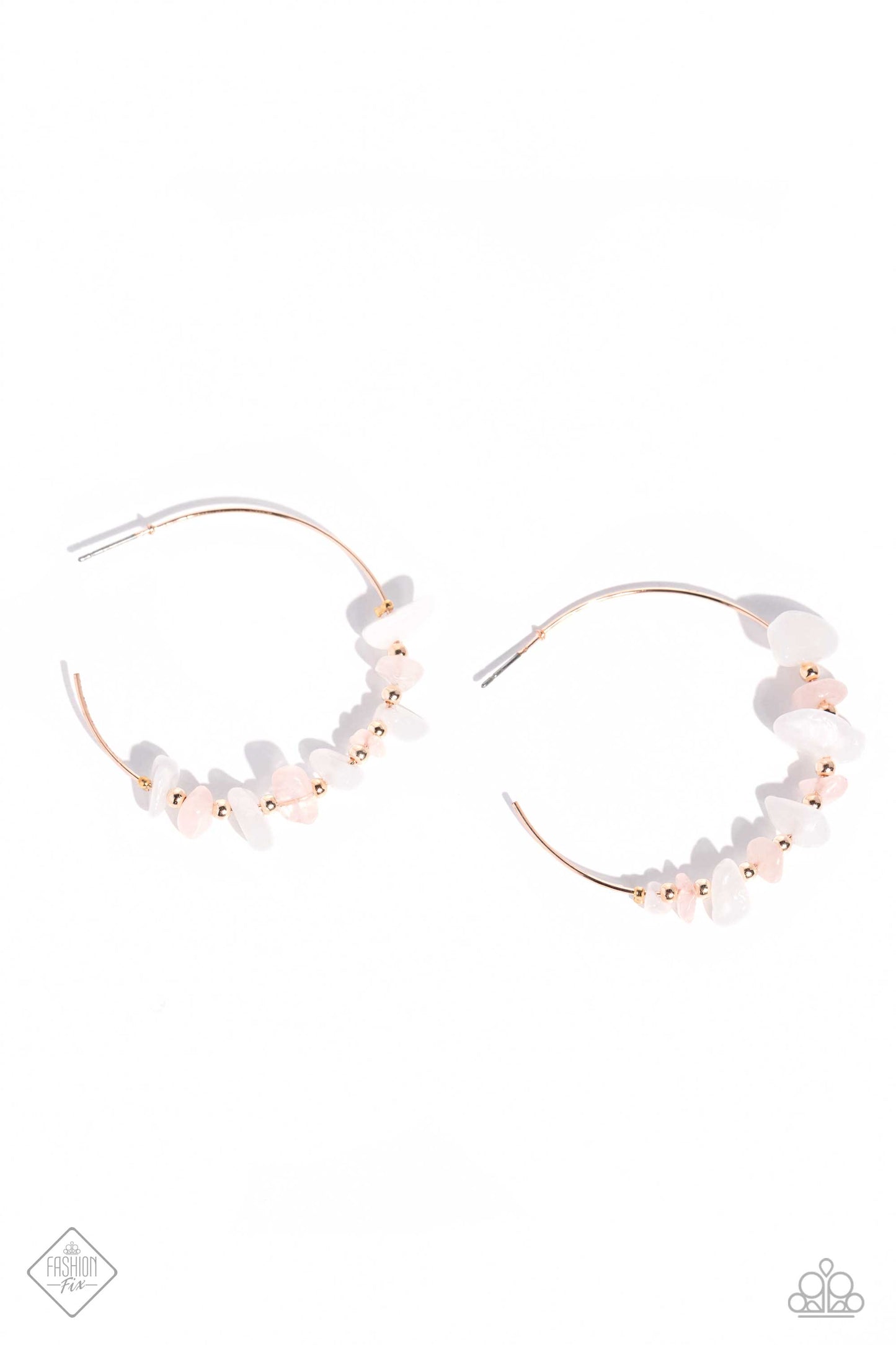 Paparazzi Accessories-Euphoric Enjoyment Rose Gold June 2023 FF Earrings