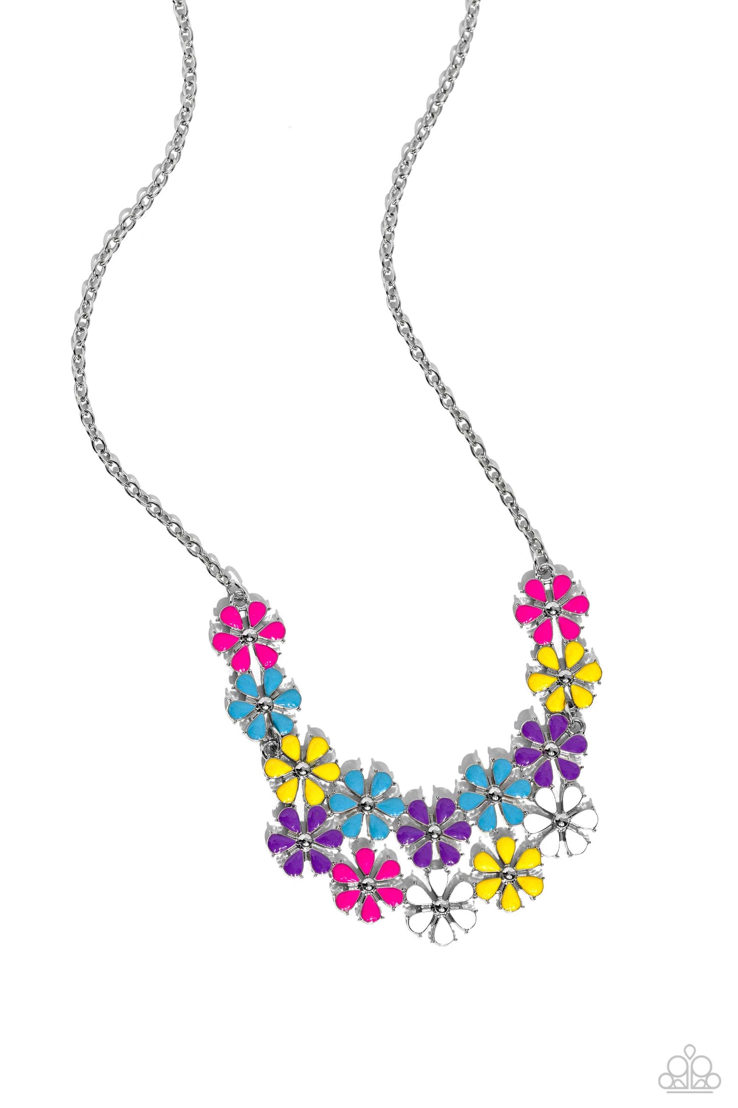 Paparazzi Accessories-Floral Fever Multi Flowery Studded Necklace Set