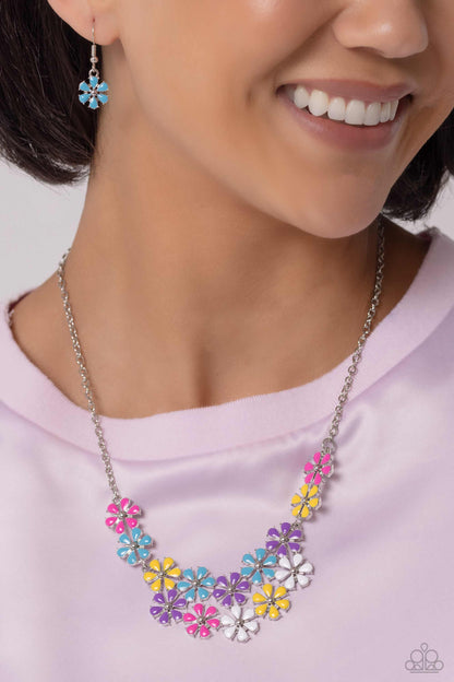 Paparazzi Accessories-Floral Fever Multi Flowery Studded Necklace Set