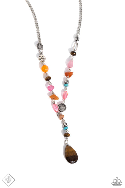 Paparazzi Accessories-Garden Party Prize Brown Tiger's Eye Necklace Set