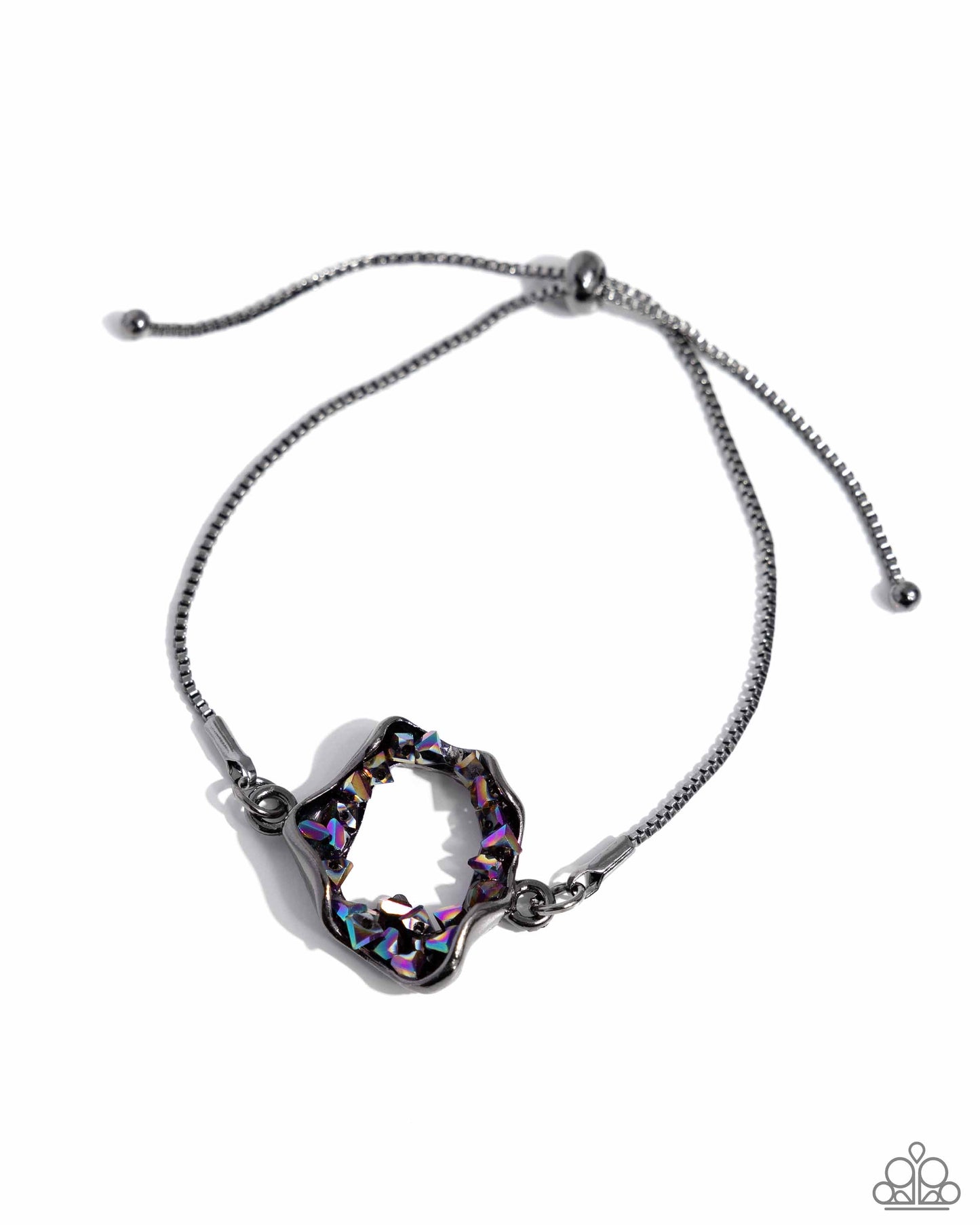 Paparazzi Accessories-Geode Greeting Multi Oil Spill Abstract Bracelet