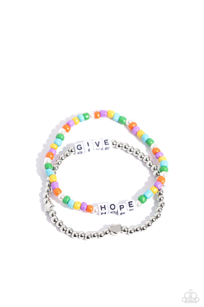 Paparazzi Accessories-Giving Hope Multi Color Seed Bead Bracelet