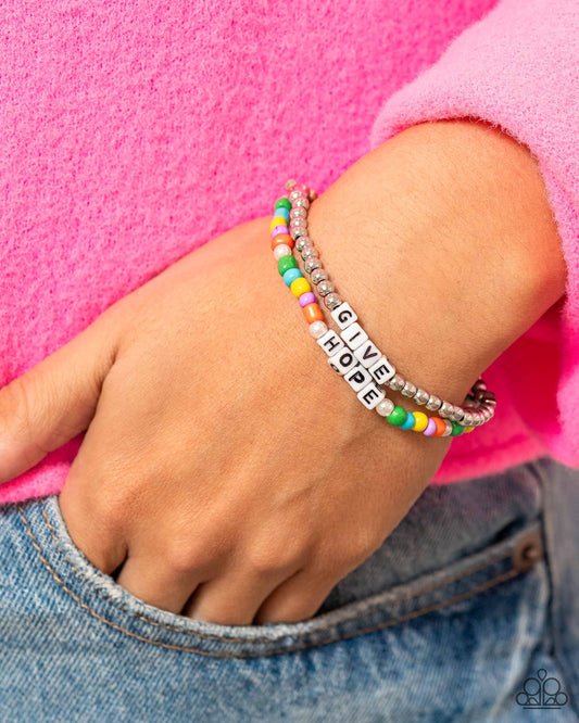 Paparazzi Accessories-Giving Hope Multi Color Seed Bead Bracelet